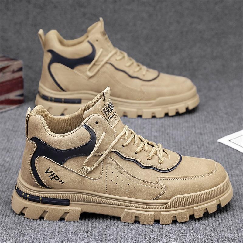 Men's casual boots soft sole anti slip Four Seasons work outdoor boots student sports boots fashion youth versatile trendy boots