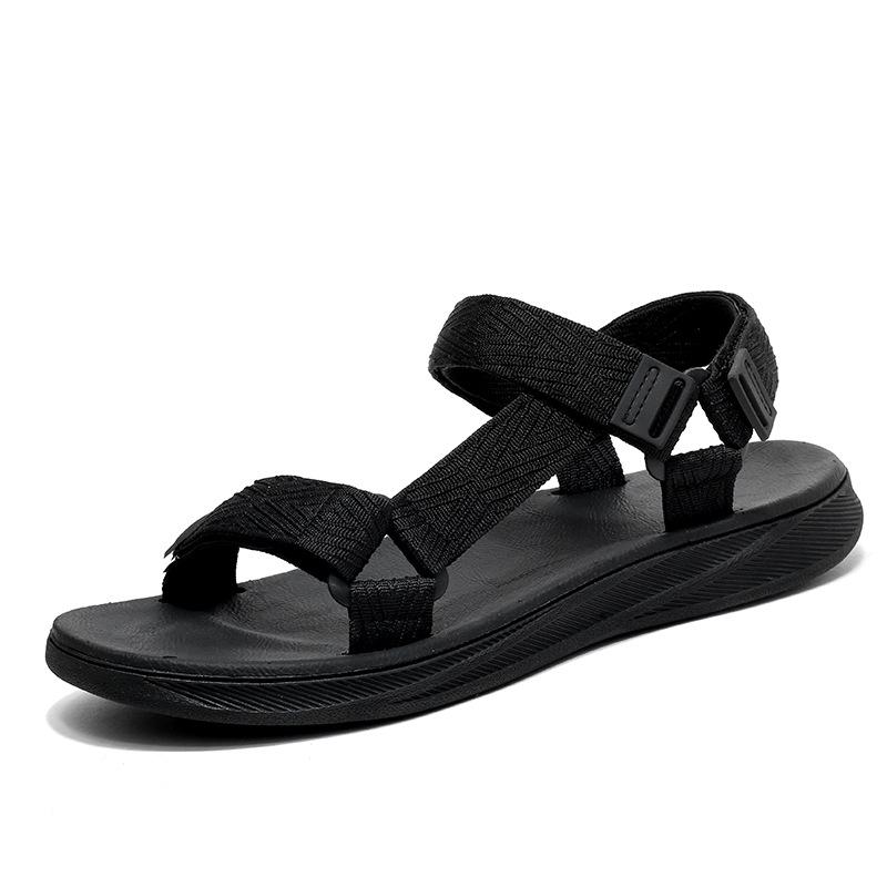 Summer Men‘s Casual Breathable Black Sandals Non-slip Flip Flops High Quality Outdoor Beach Slippers Water Shoes