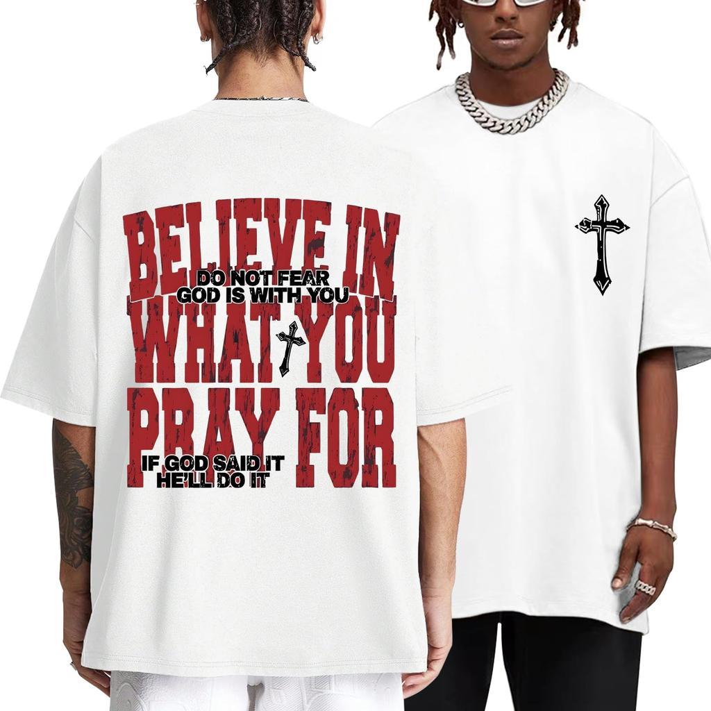 BINTEHGS Men's Christian Faith T-Shirts Inspirational Bible Verse Shirt Cross Oversized Tshirts for Men Jesus Graphic Tees