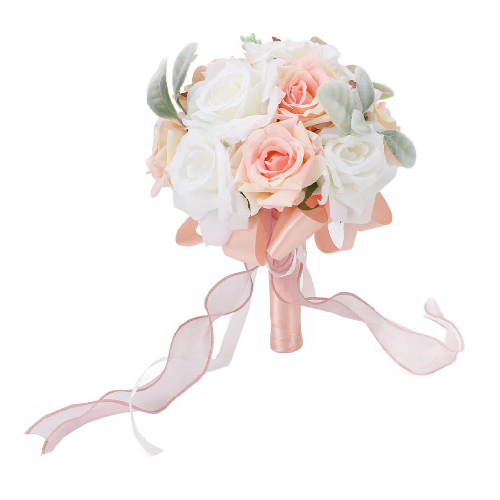 Wedding Bouquets for Soft Ribbon Bridal smaid Holding Flow s Artificial for Wedding Party Decoration