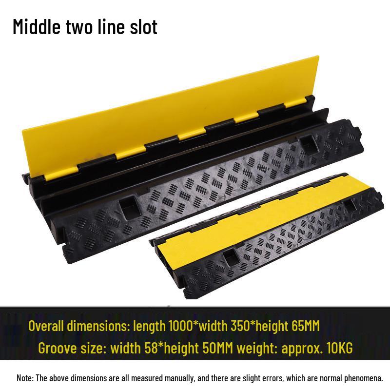 Rubber Cable Protection Trough: Indoor/Outdoor Speed Bump and Anti-Crush Cable Cover Plate