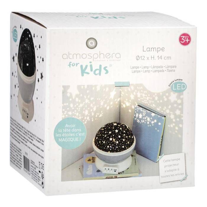 Veilleuse À Pile Projecteur Étoiles Gris - Atmosphera Createur D'interieur