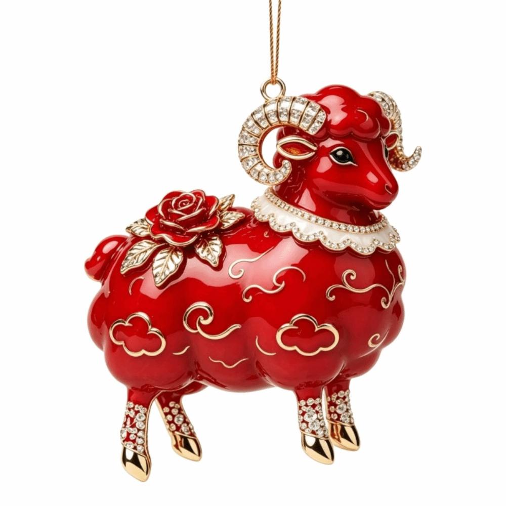 2D Christmas Tree Ornament Hanging Christmas Decor New Christmas Sheep Ornament Home