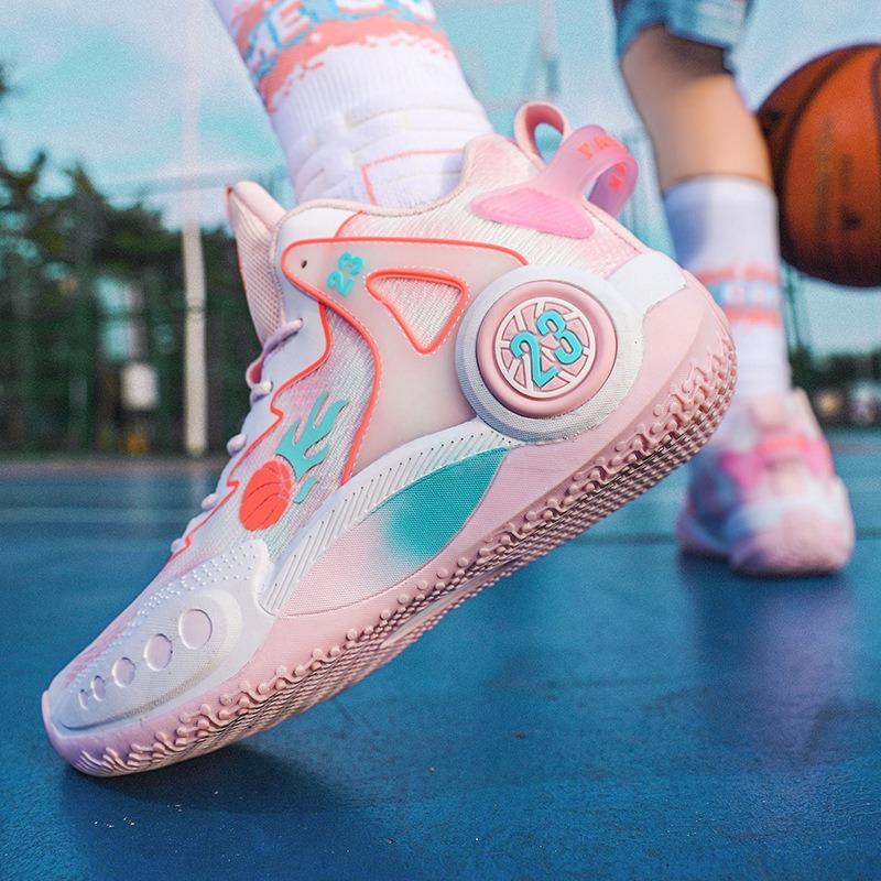 Herren High-Top Basketballschuhe Atmungsaktives Mesh Rutschfeste Stoßdämpfende Sportsneaker