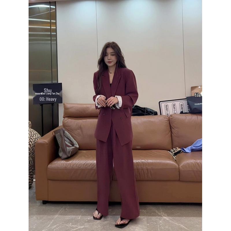Spring 2023 Plus Size Women's Lightly Mature Mid-Length Suit Set - Chubby MM Professional Two-Piece Outfit