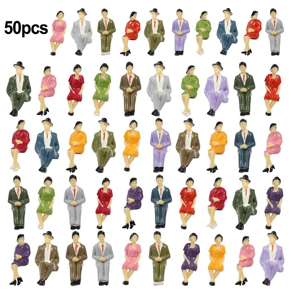 1:32 48*painted Figures 4 Different Poses Model Figures People Scale 1:32