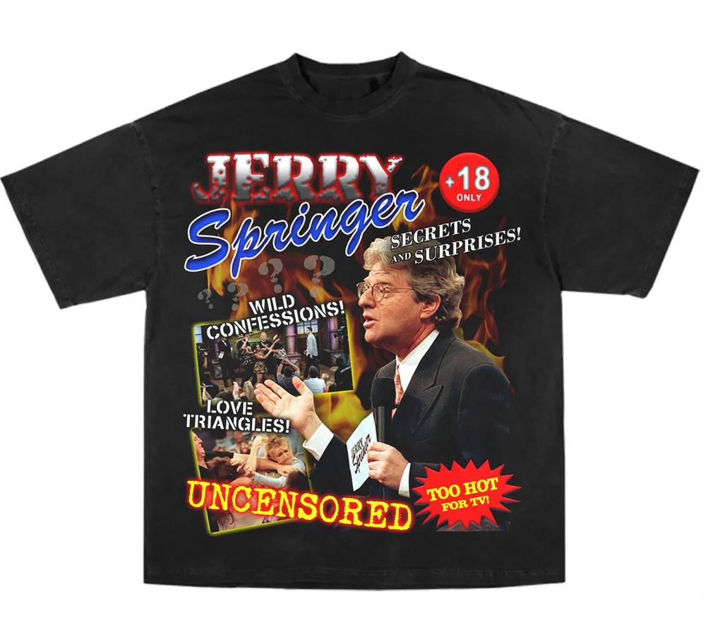 Retro Jerry 90s Jerry Springer Show Shirt Classic Black Unisex T-Shirt XL