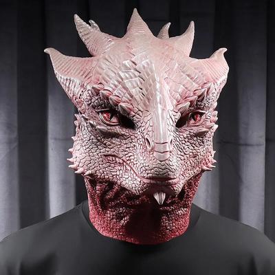 Dragon Mask Scary Creature Latex Full Head Realistic Masks Fancy Dress for Halloween Carnival Costume Party
