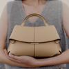 PO Smile Bag French Bolingen Niche Leather High-end Pleated Handbag Cross-body Female
