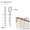 FLORATO 925 Silver Earrings Chain Tassel Pendant Earrings Zircon Silver Earrings for Women Trend Luxury Wedding Jewelry