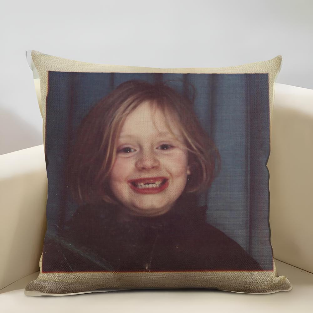 A-A-ADELE-S Ablum Cushion Cover Household Decoration Linen Sofa Cushion Cover: Skin-Friendly & Breathable with Invisible Zipper
