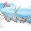 Elegant Women Jewelry Set For Wedding Accessory Pendant Necklaces Earring 925 Sterling Silver Jewellery Sets For Women