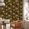 Golden Hibiscus Wallpaper Ochre, Yellow and Gold for Living Room and Bedroom 50x1000
