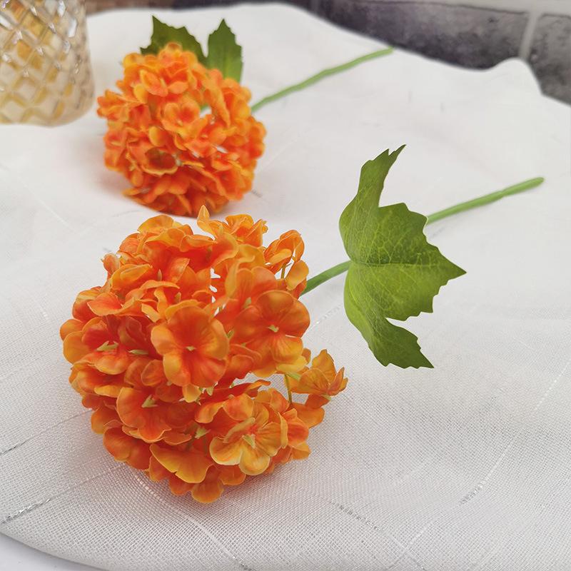 Realistic Hydrangea Single Head Fabric Flower for Dining Table Decor
