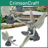 Figurine de Fée Assise Charmante Pour l'Aménagement Paysager du Jardin et la Décoration de la Cour