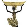 African Woman Figurine with Head Tray, Black & White Tribal Ethnic Pattern Resin Statue, Dual-Function Storage Organizer for Keys Trinkets Snacks,