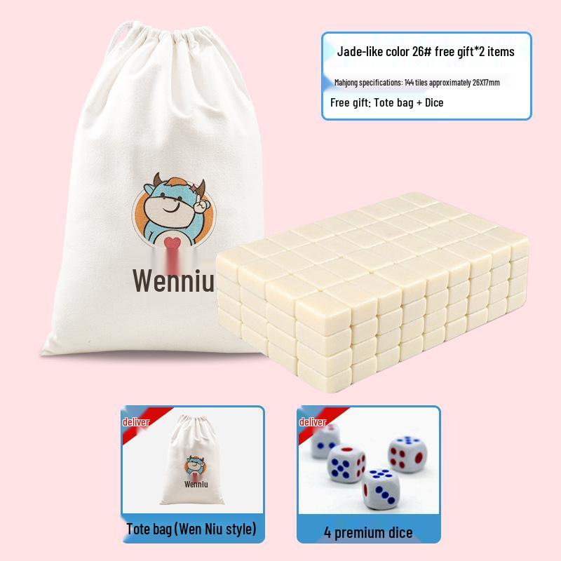 Portable Mini Mahjong Set - Compact Travel and Dorm Use