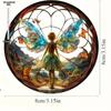 Classic Acrylic Enchanted Forest Fairy Sun Catcher - Stained Style Wall Hanging Decor Perfect for Porch, Room, Garden