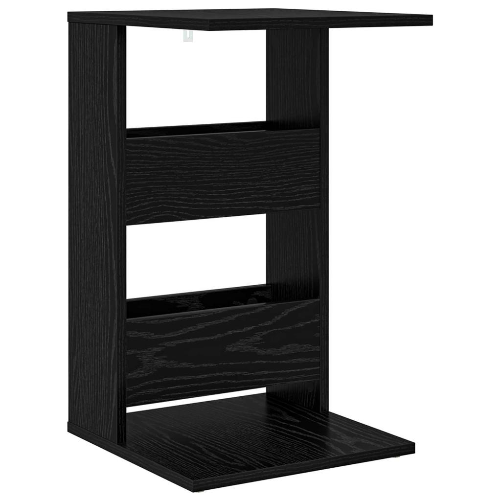 Side Table Black Oak Effect 40 X 35 X 60.5 Cm
