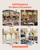 12 PCS Wedding Flower Vase, 55 cm Tall Trumpet Flower Table Centerpieces, Banquet Vases Easy Installation, Electroplated Versatile Arrangement Stand