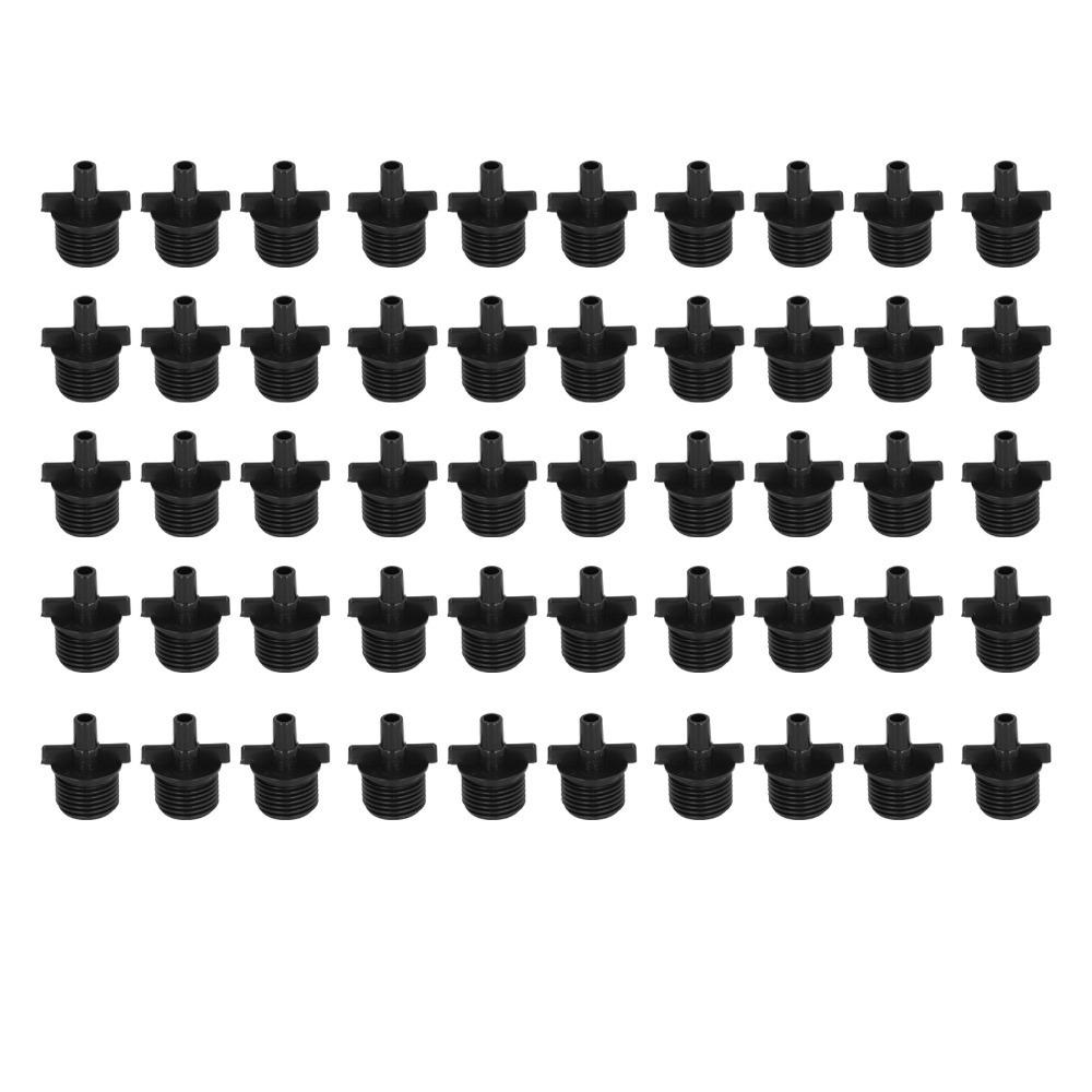 50PCS Plastic Sprinkler Connector Black Hose Connector Durable Spray Connector Flower Watering