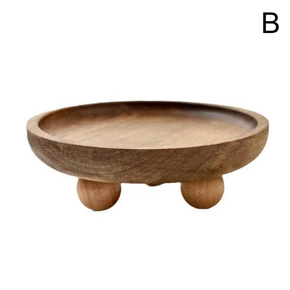 

Delicate High-end Wooden Oval Tray,Dessert/Candle/Key Storage - Perfect Gift For Any Occasion Home Decoration A2U7
