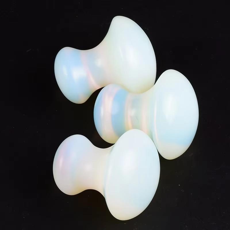 Opal Jade Mushroom Quartz Facial Massage Stone Gouache Scraper Face Massager Gua Sha Board Skin Care Tool