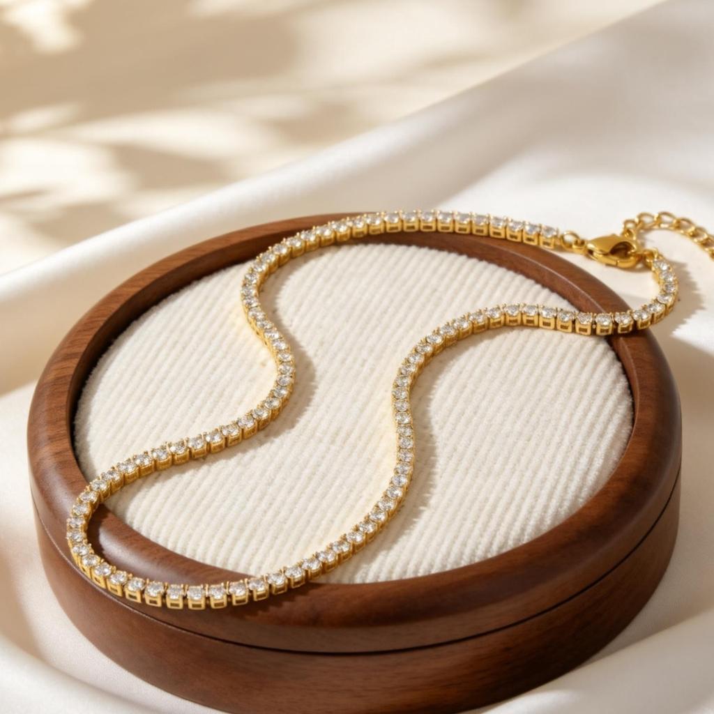 2/3mm Tennis Chain Necklaces Female Stainless Steel AAA Zircon Neck Chain For Women Luxurious Jewelry Gift Choker 2026