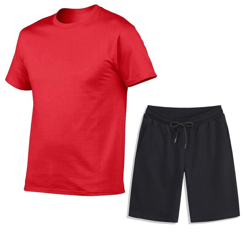 Herren Sommer Sport Freizeit Set: T-Shirt & Shorts für Fitness & Laufen