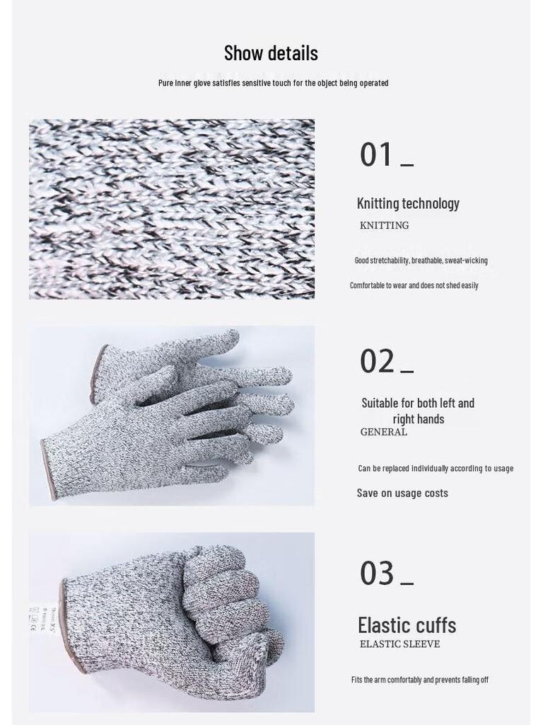 Maihan 5-Level Cut-Resistant Industrial Gloves