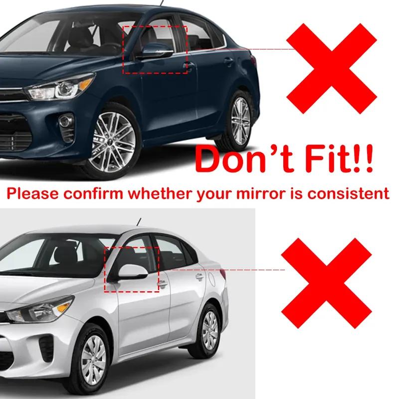 For KIA K2 KX CROSS 2017- Car Sticker Rearview Side Mirror Cover Wing Cap Exterior Door Rear View Case Trim ABS Carbon Look