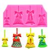 Food Grade 3d Christmas Bell Silicone Mold 4 Bells Cake Decorating Tool For Cake Xmas Dacoration Chocolate Mould Christmas Bells