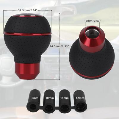 Pomello del cambio universale in alluminio a 5 velocità per auto M8 M10 M11 M12 per cambio manuale Pomello del cambio automatico Leva del cambio