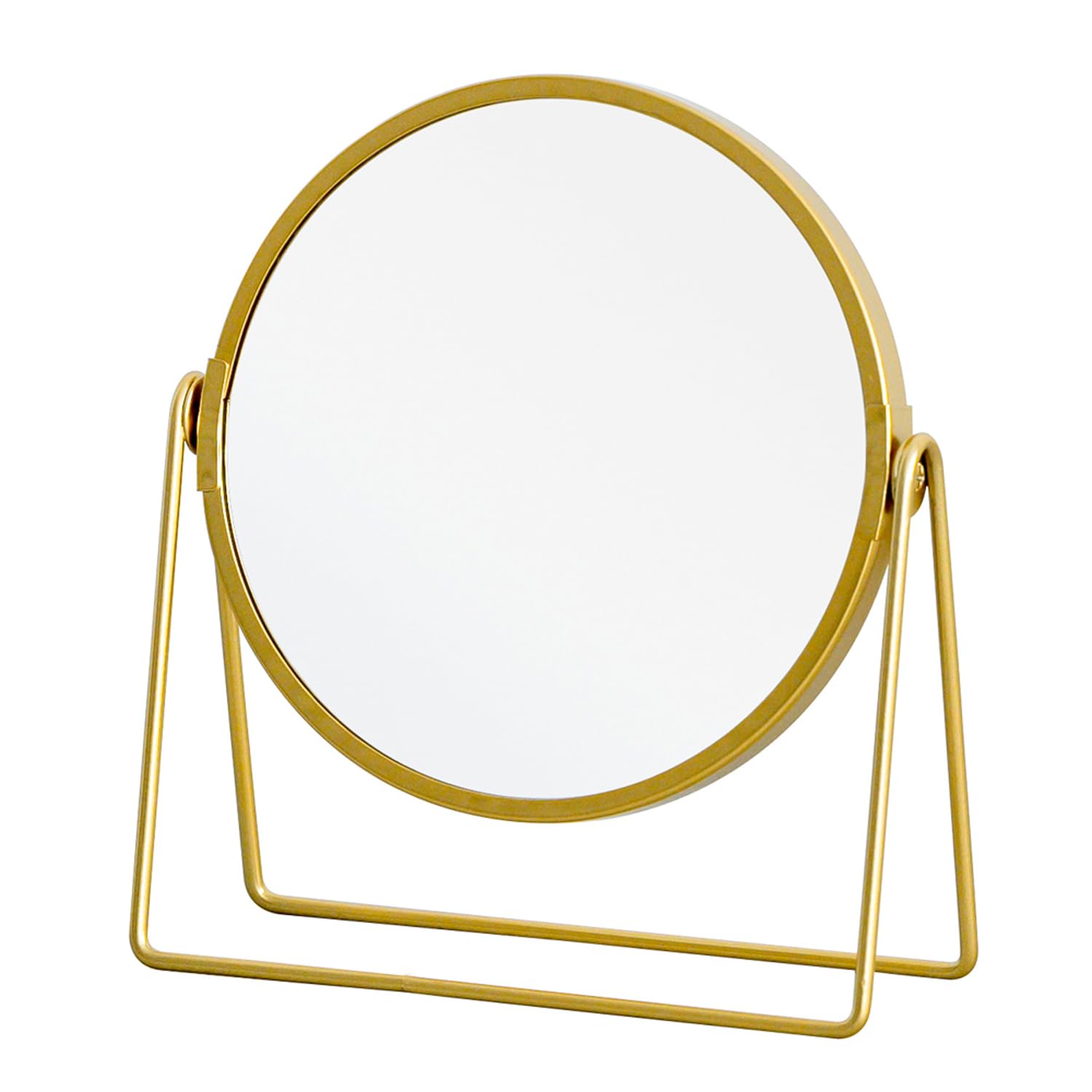 

Nagai Kosan Lino Большое настольное зеркало с 3-кратным увеличением, 18 см в ширину x регулируемая круглая форма NK-253, высота 20,5 см, золото, угол, золотой