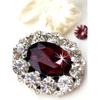Oval Sapphire Blue Crystal Brooch Fashion Large Sapphire Accessories Retro Court Exaggerated Shining Boutonniere