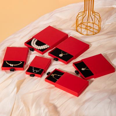 3Pcs Cardboard Jewelry Boxes Drawer Type Lightweight Portable Jewelry Organizer Box for Bracelets