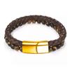 Men Bracelet Rope Stainless Steel Magnetic Natural Stone Leather Beaded Braclet Volcanic Stone bracelet bangles Chain Gift