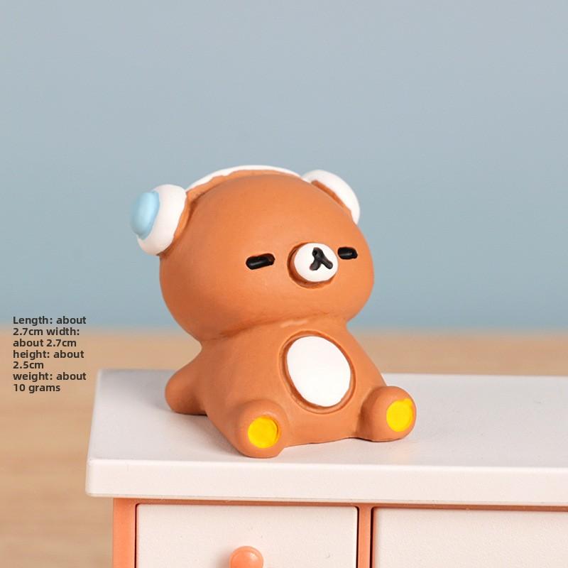 Newly Launched Super Cute and Easy-to-hold Bear Resin Figurine Creative Handicraft, Cute Pellet Tableware, Vehicle-mounted Tableware