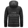 clothes, hooded winter warm and light winter coat, top can be printed logo