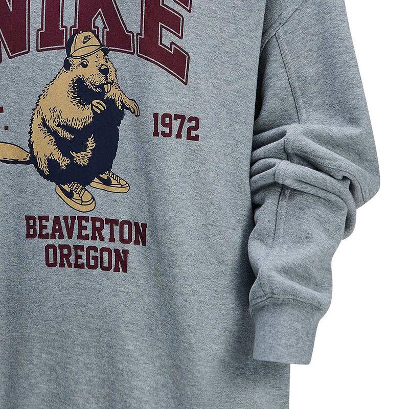 Nike Round Neck Letter College Casual Sweatshirt Women sweatshirt Gray HV1742063