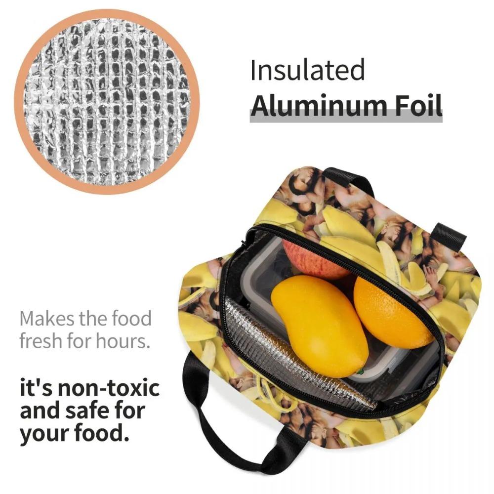 Custom Nicolas Cage Banana Resuable Lunch Box Women Leakproof Thermal Cooler Food Insulated Lunch Bag Kids School Children