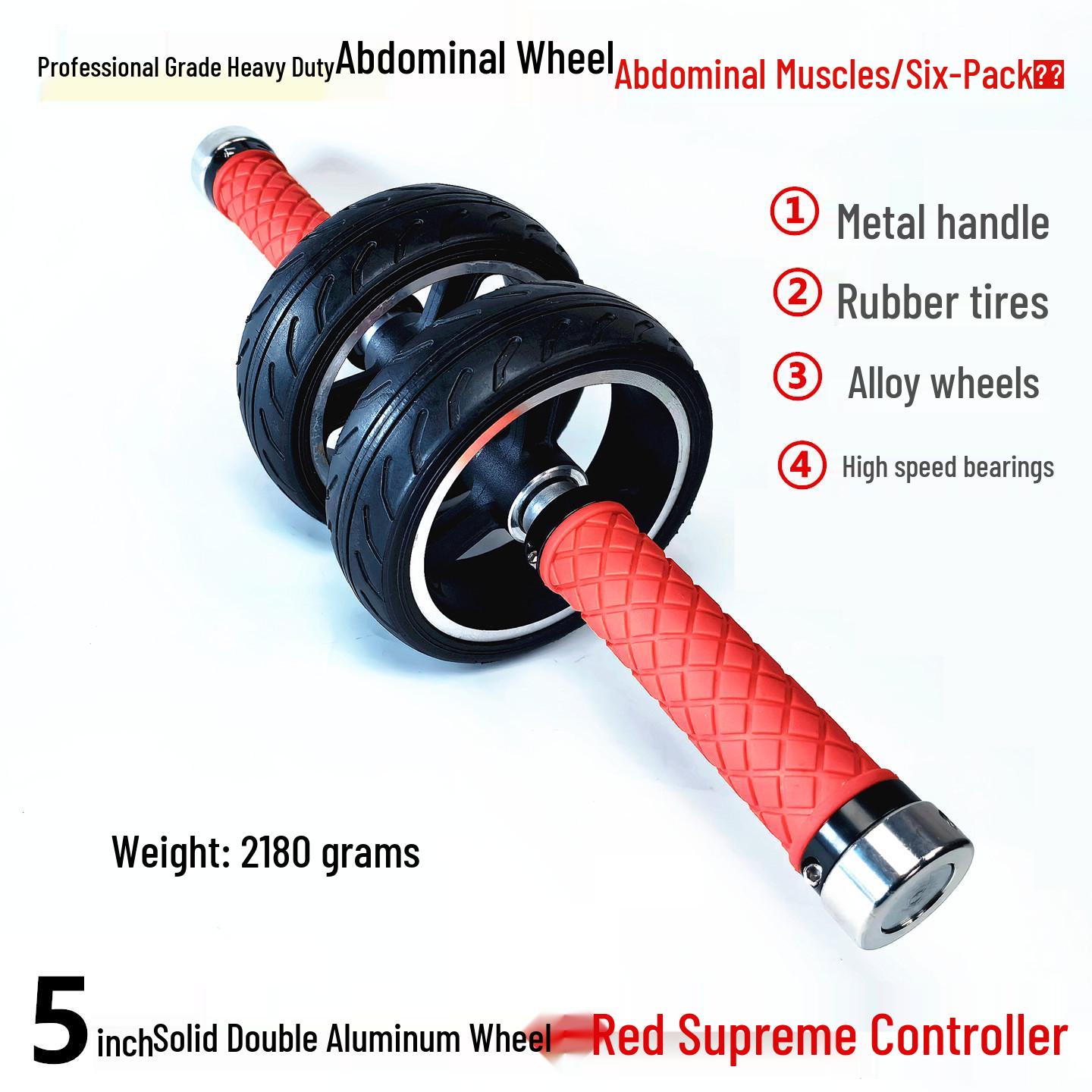 Men s Dual Wheel Ab Roller: Solid Tire Ab Wheel for Home Fitness & Professional Workouts.