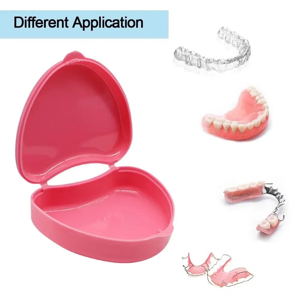 Prothesen-Schutzhülle Kunststoff-Retainer-Etui Tragbar Mehrere Farben Prothesen-Schale Box Prothesen-Etui Damen Herren