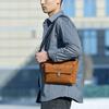 WEIXIER Men's Leather Sling Bag Crossbody Shoulder Bag Waterproof Messenger Waist Chest Bag Briefcase Travel Bag