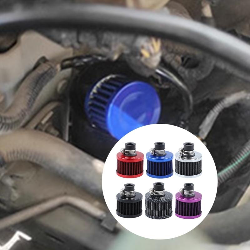 Engine Breather Filter Replacement, 12 Mm Engine Cover Filter with Metal Housing for Breather Line Service and Care