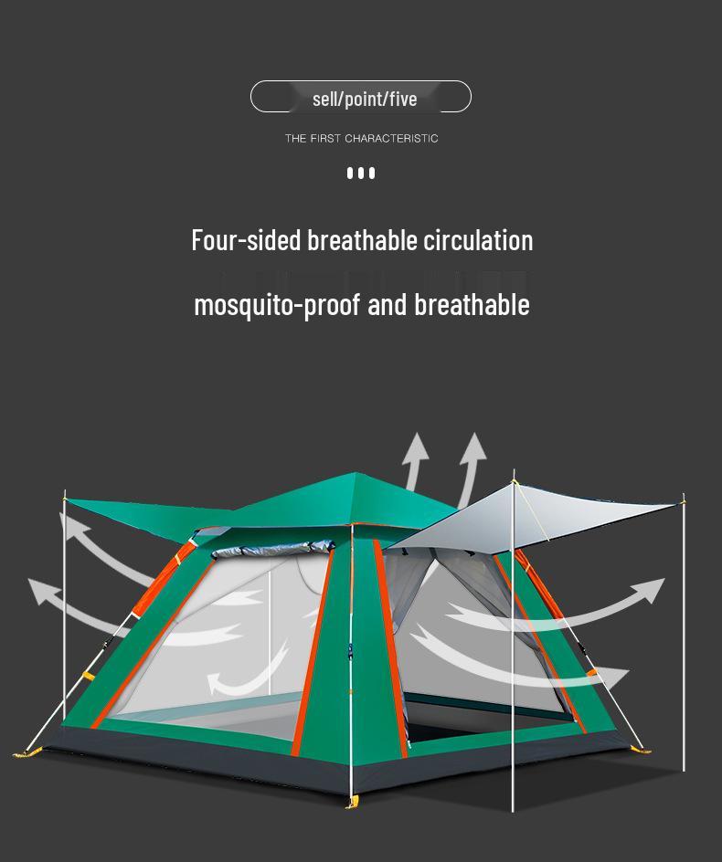 3-4 Person Rainproof Automatic Camping Tent for Beach and Outdoor Use
