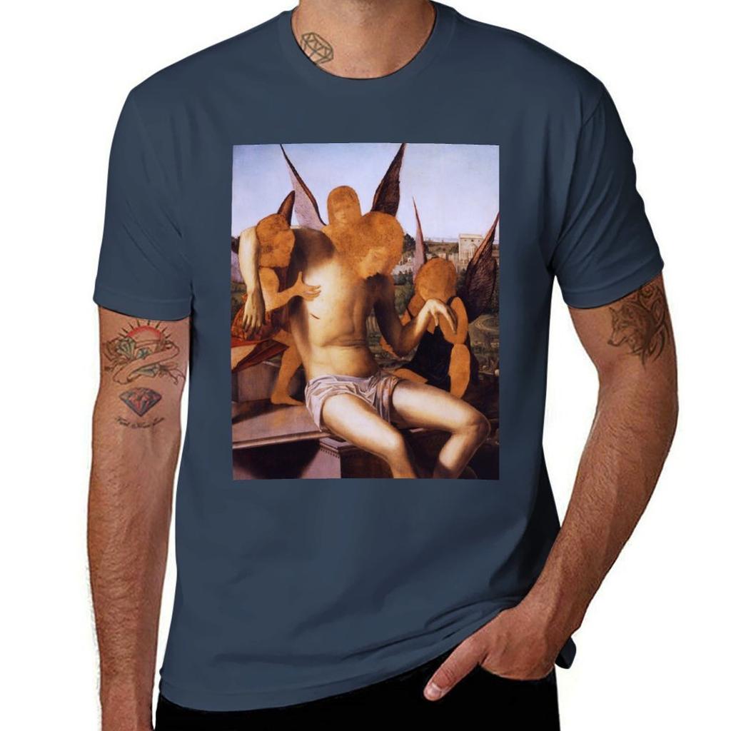 Pieta With Three Angels By Antonello Da Messina Tshirt Plus Size Nonshrink Tshirt