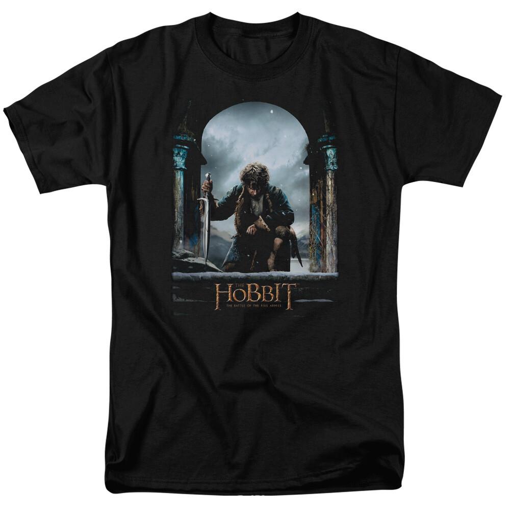 26 The Hobbit Bilbo Poster T Shirt Mens Licensed Movie Tee Baggins Black Unisex T-Shirt M