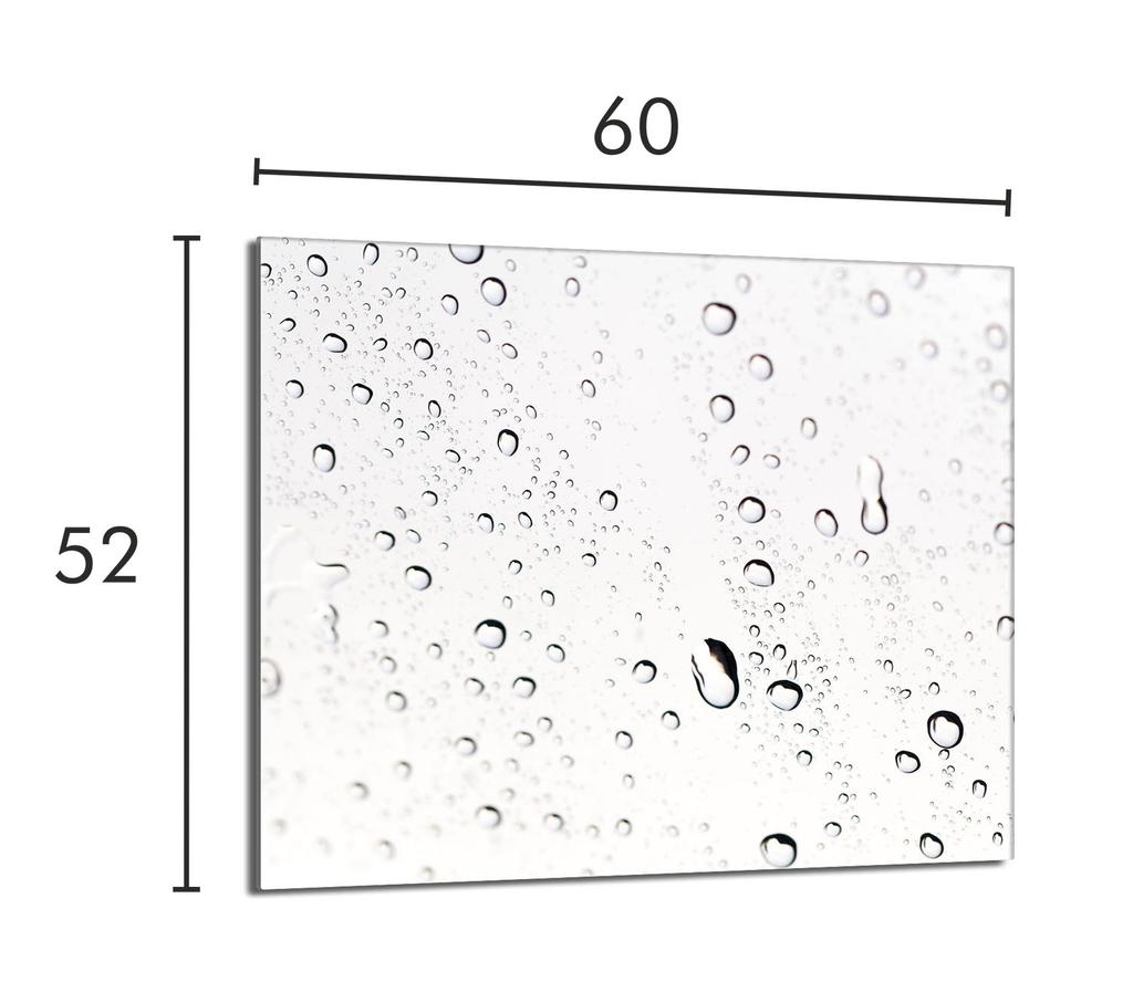 Glass Protective Stovetop Plate 60x52 Drops