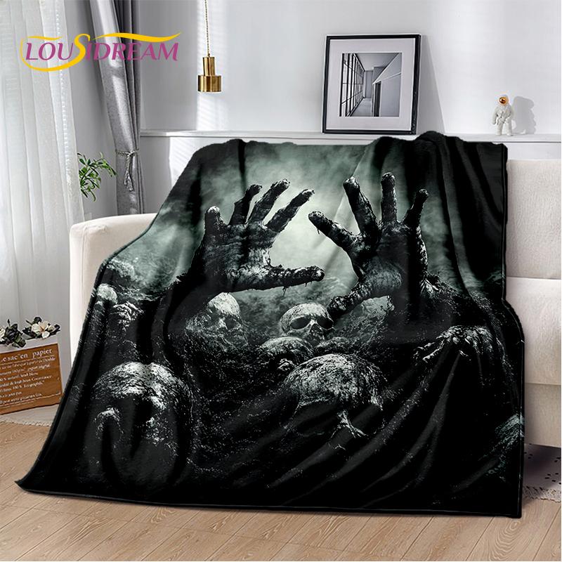 20 Style Gothic Horror Character Skull Ghost Spirit Soft Blanket,Soft Throw Blanket for Home Bedroom Bed Sofa Picnic Travel Gift
